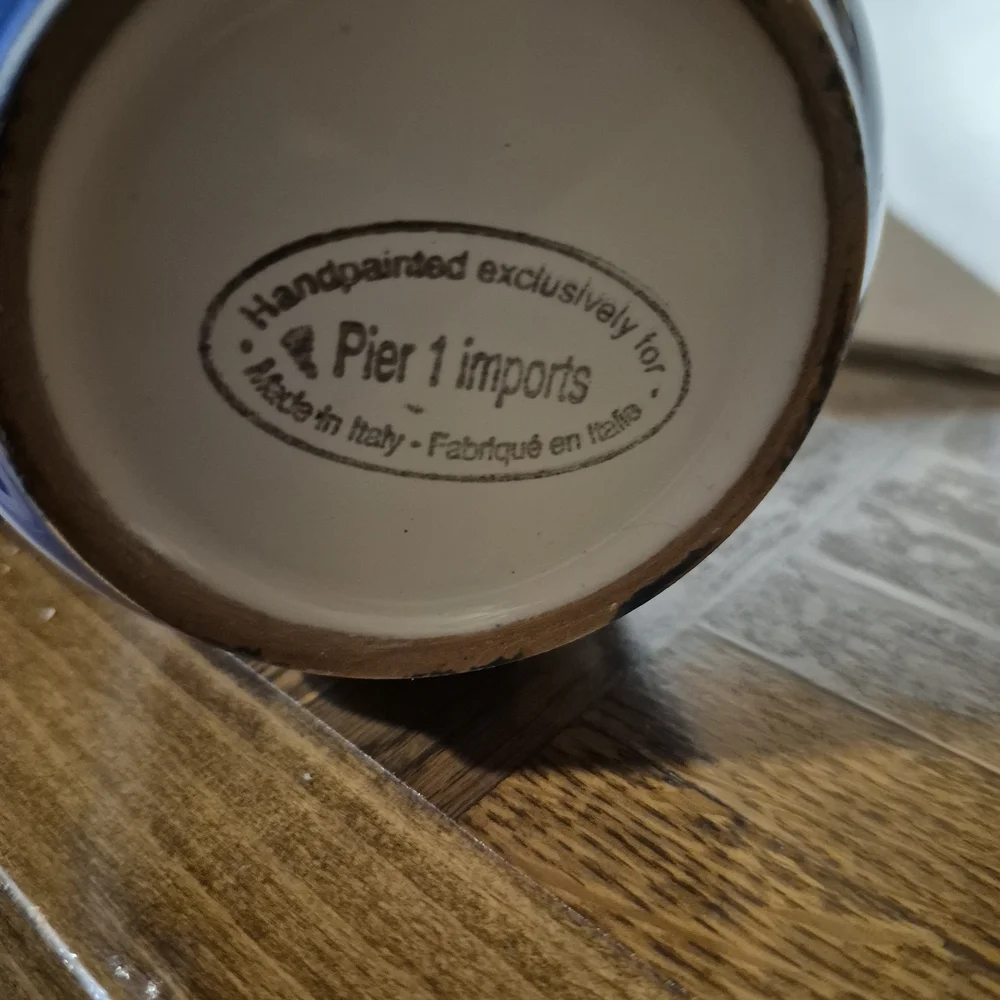 Pier 1 Handpainted Ceramic Vase